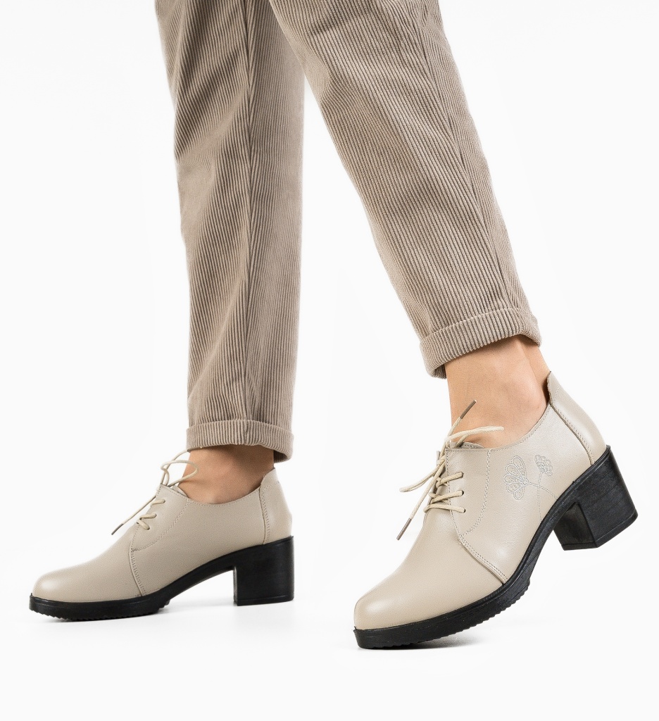 Pantofi Casual Atraxia Bej - Confort și Stil - imagine 2