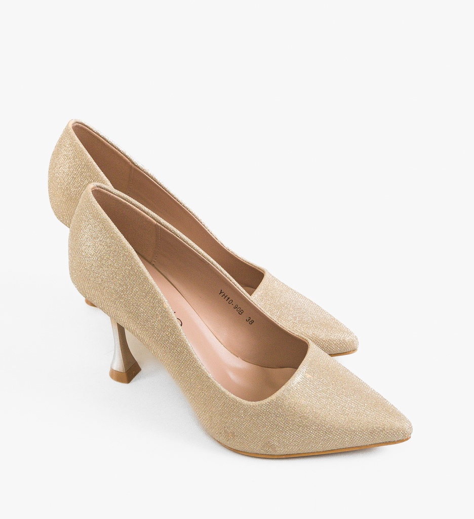 Pantofi Everly Aurii cu Toc Elegant - Stil Refined - imagine 5