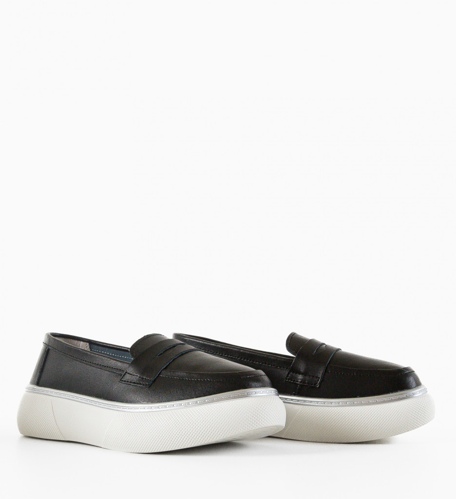 Pantofi Casual Dama Prossy Negri - Confort & Stil - imagine 4