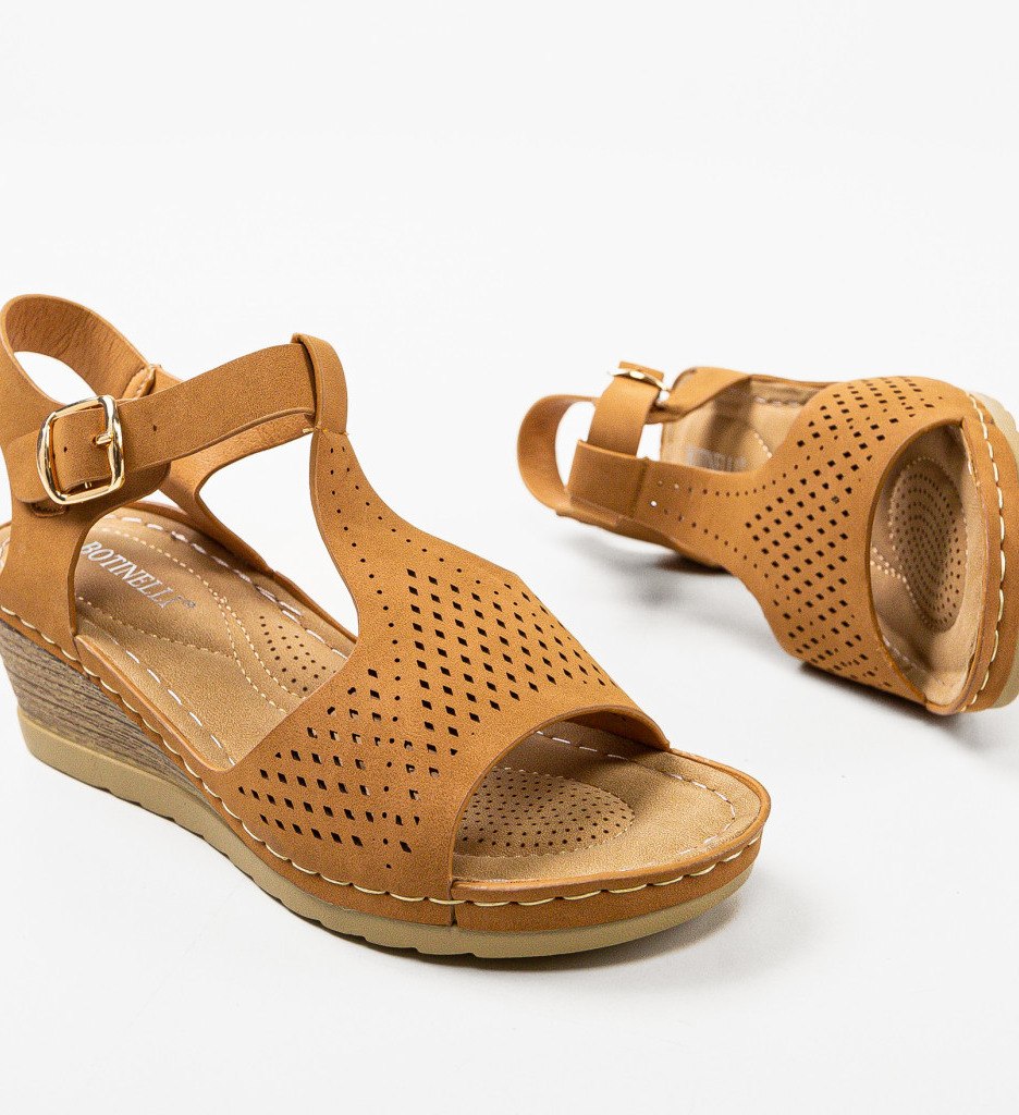 Sandale Dama Carolus Camel | Elegante și Comode - imagine 4