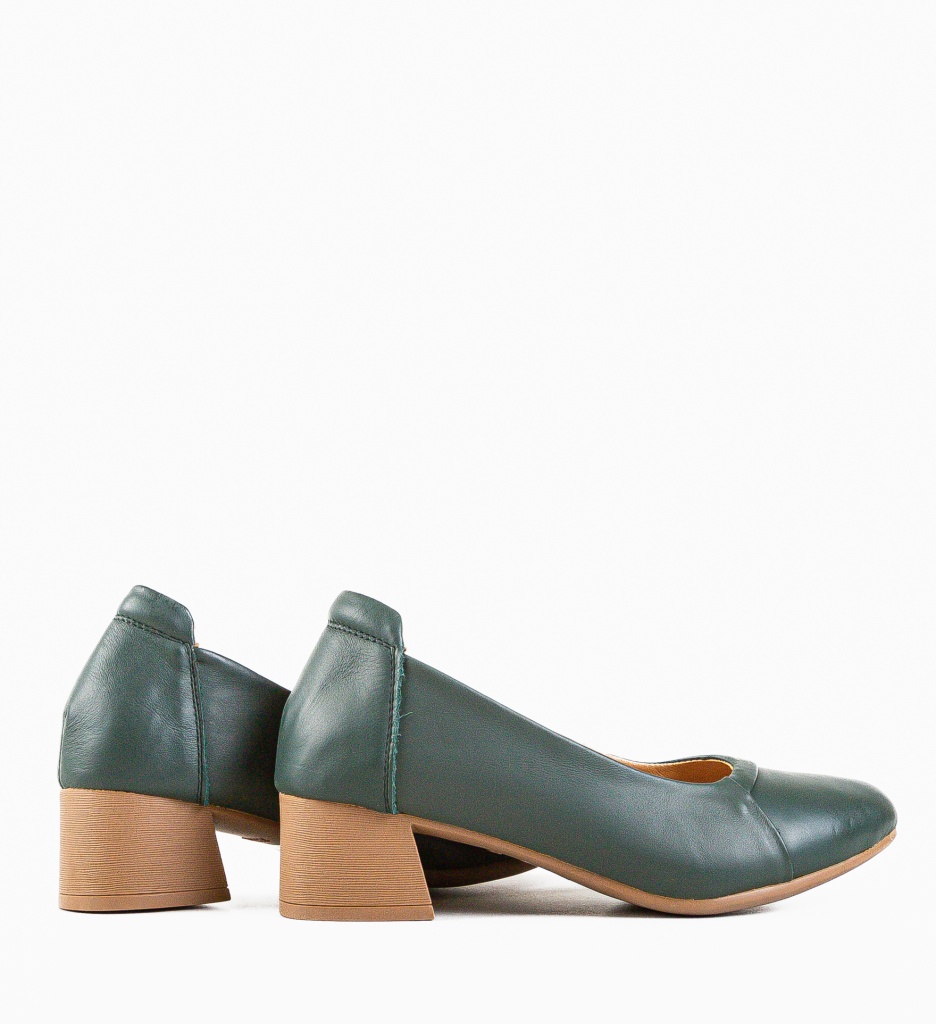 Pantofi dama Hebba Verzi cu toc elegant - imagine 2