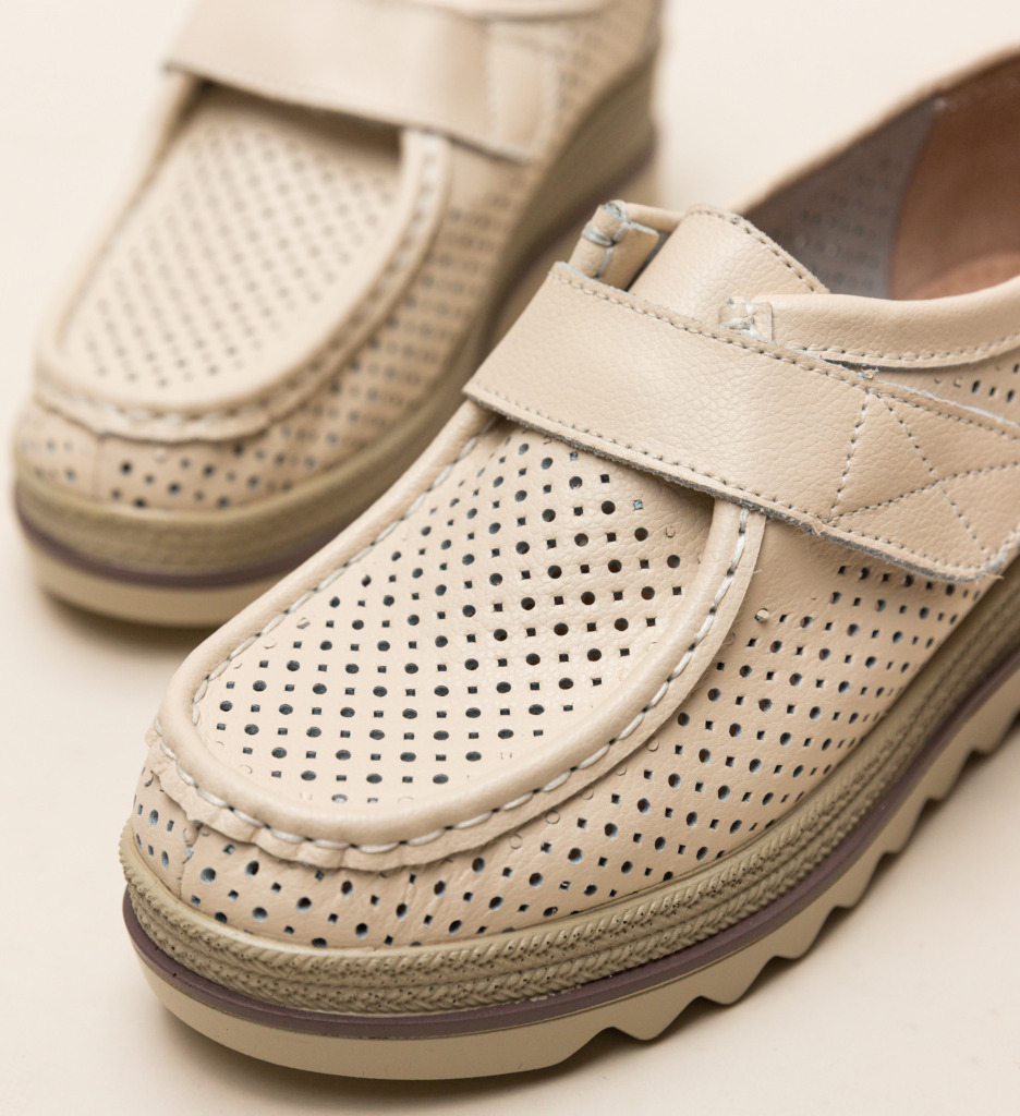 Pantofi Casual Histria Bej - Confort și Stil - imagine 6