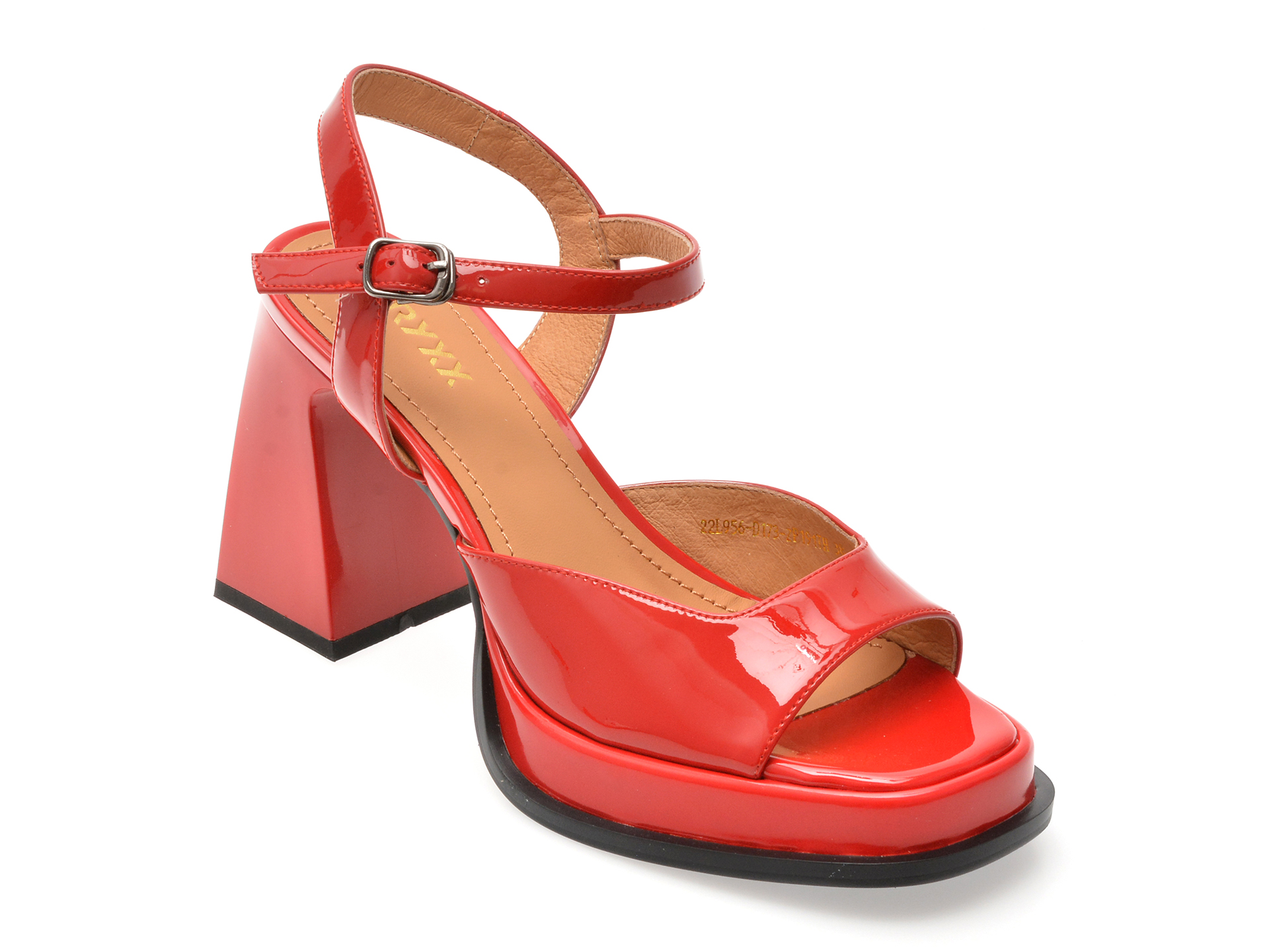 Sandale GRYXX Rosii Piele Lacuita Eleganta