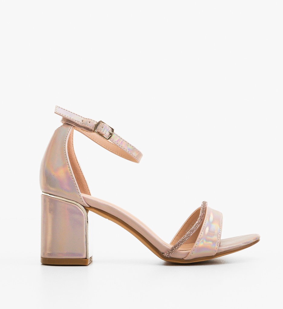Sandale Dama Roz cu Toc Lasgun | Stil Unic - imagine 4