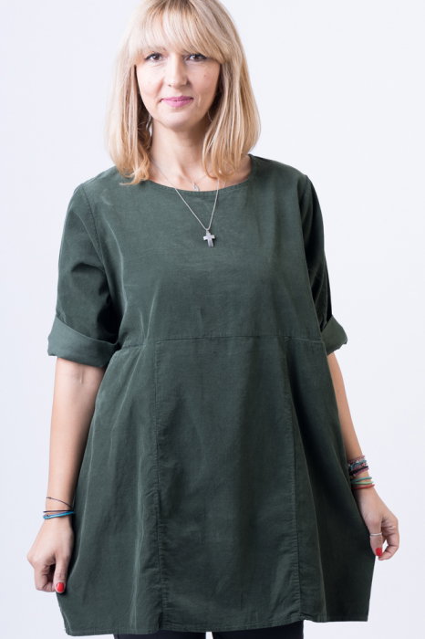 Rochie Catifea Răută Shopika Oversize Kaki