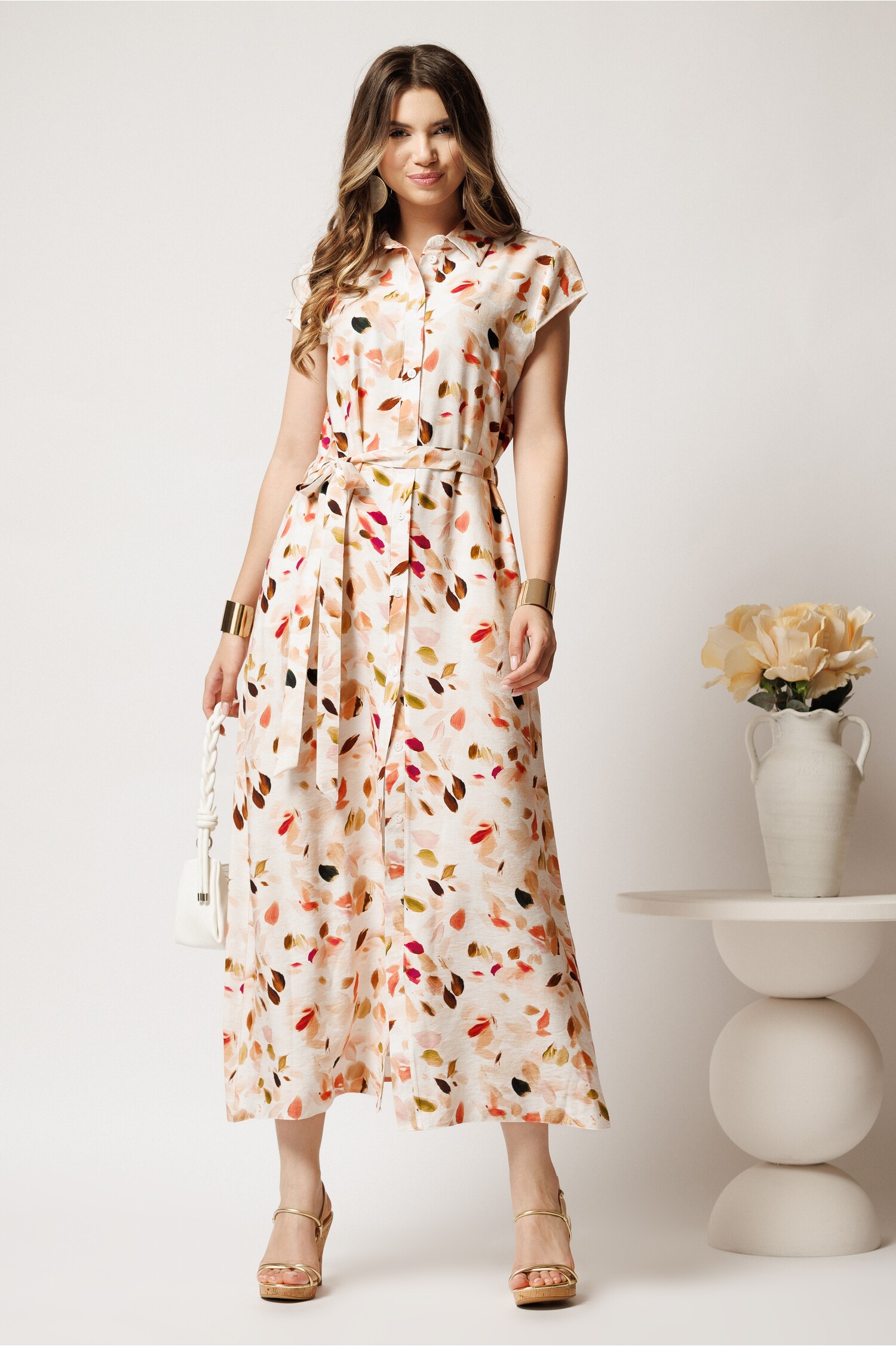 Rochie In Ivory cu Cordon | Eleganță Naturală