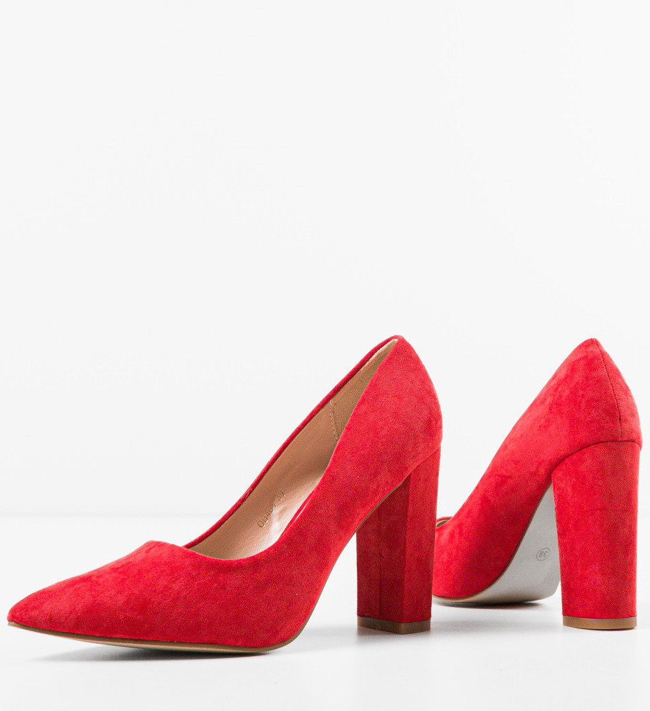 Pantofi Hofer Rosii cu Toc - Eleganță Asigurată - imagine 4