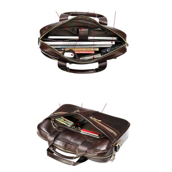 Servieta Piele Barbati Eddy GT1301, Laptop - imagine 6