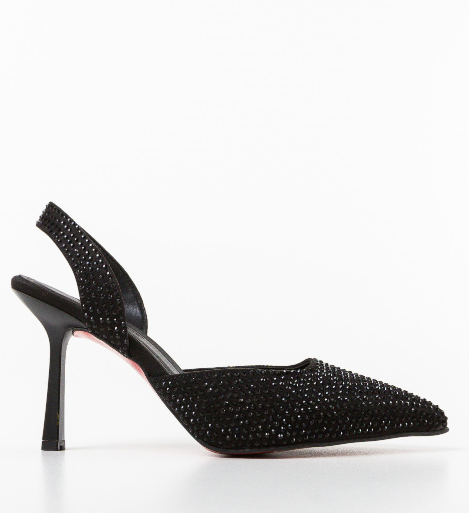 Pantofi Sheng Negri Eleganți cu Toc - imagine 4