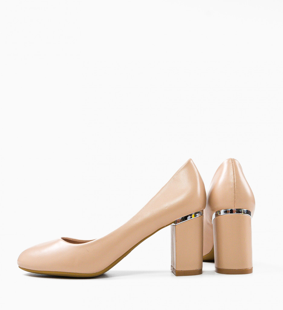 Pantofi cu Toc Eleganți Ryouta Bej - imagine 4