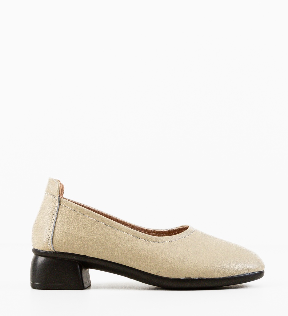 Pantofi Myant Bej cu Toc Elegant - Confort Stilat - imagine 2