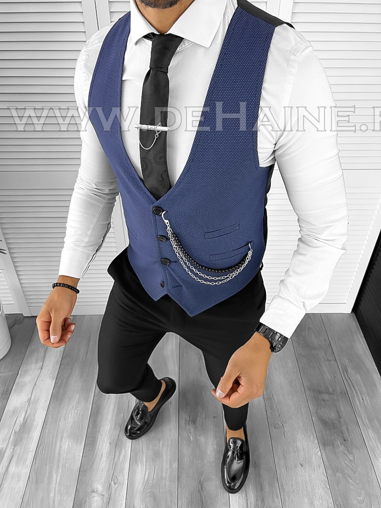 Vesta Barbati Slim Fit Bleumarin | Stil Modern