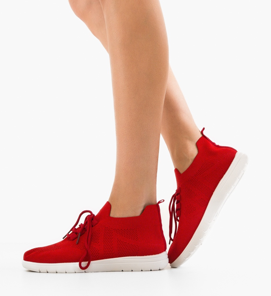 Sneakers Dama Hildred Rosii | Stil & Confort - imagine 2