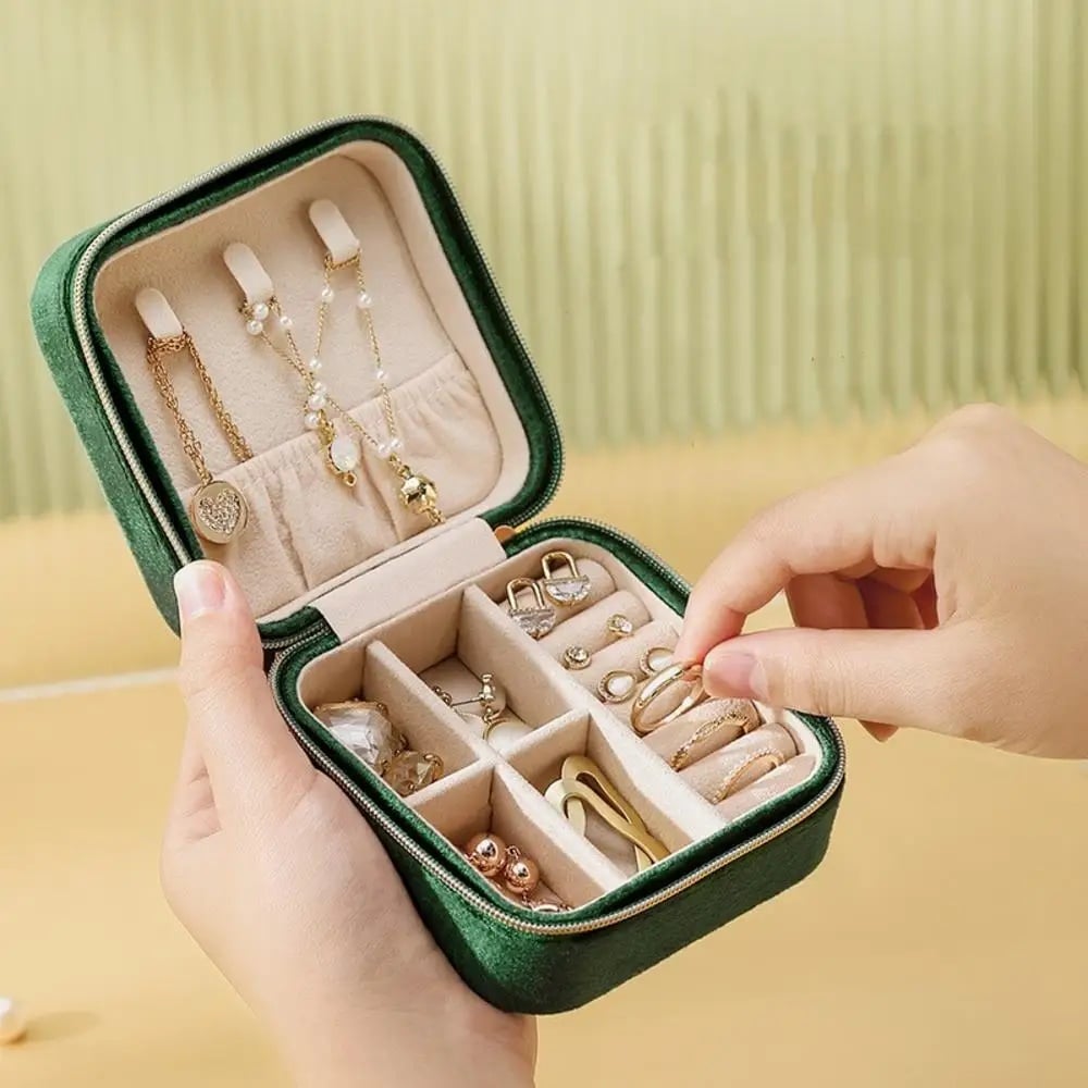 Cutie bijuterii Iridesa AC028 gri - organizare elegantă - imagine 2