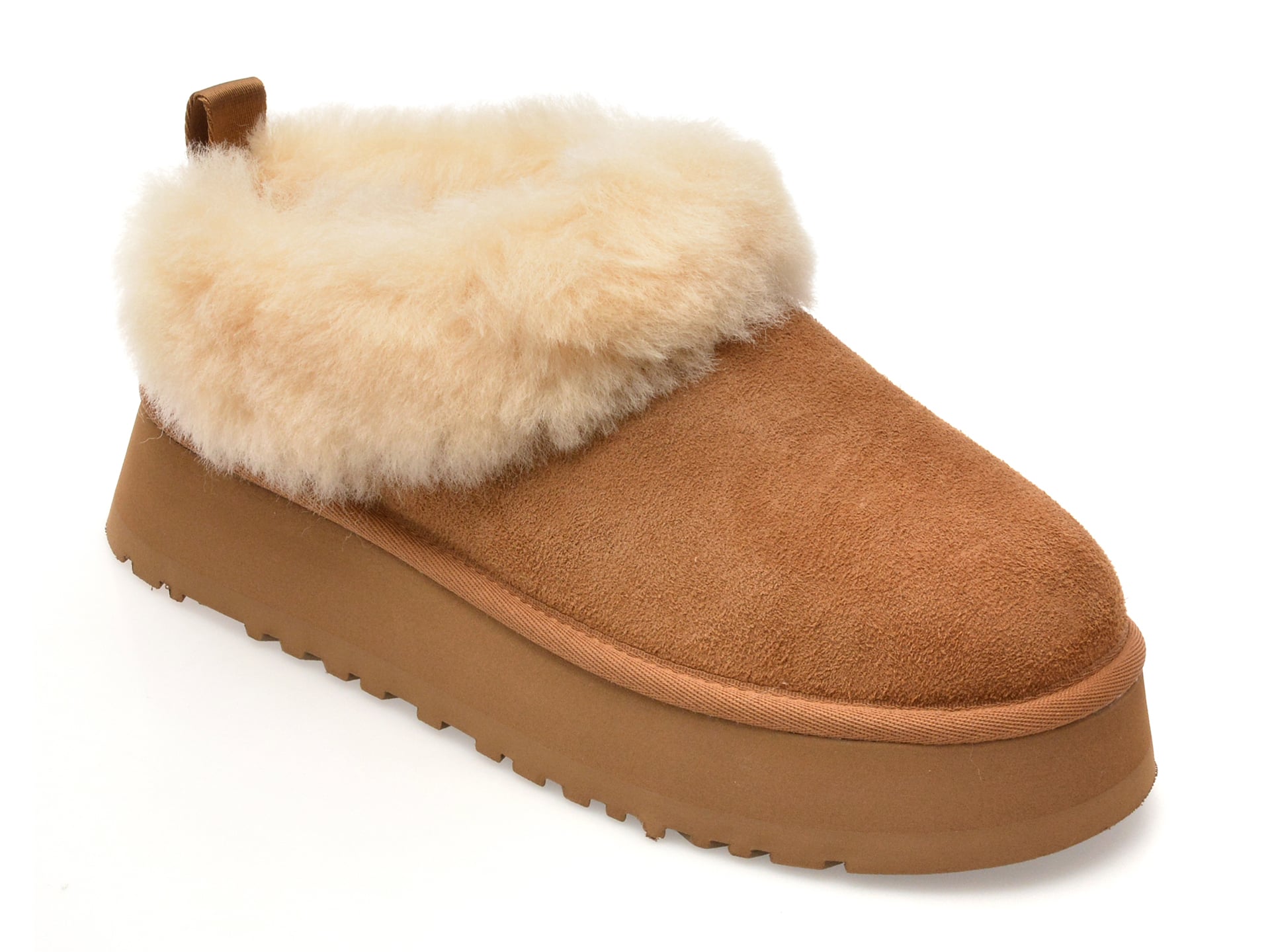 Papuci UGG Tazzelle Piele Intoarsă Maro