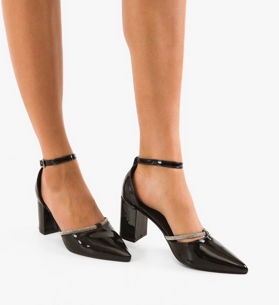 Pantofi Dama Lynes Negri - Eleganță și Stil