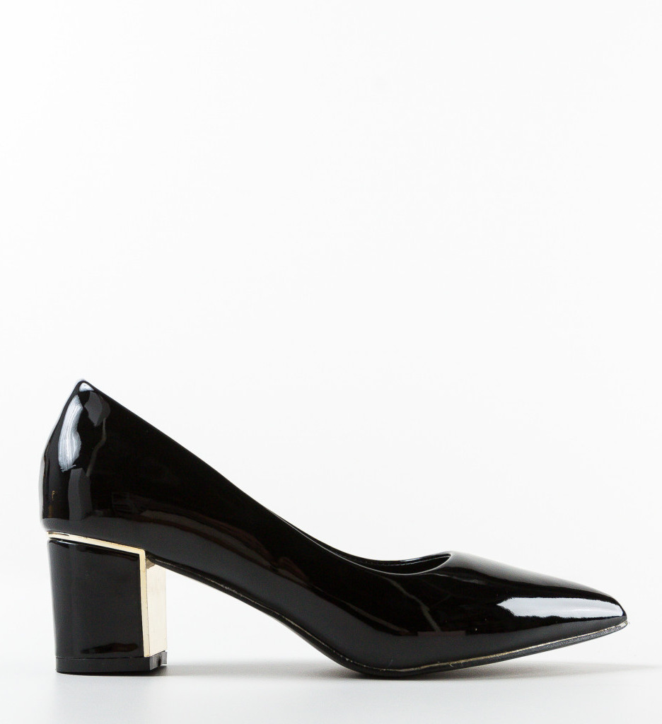 Pantofi Coles Negri | Toc Elegant pentru Ocazii - imagine 6