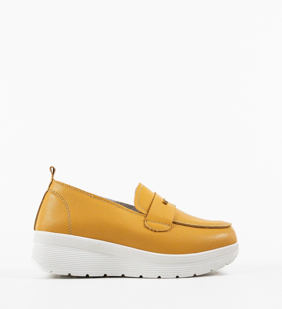 Pantofi Casual Vefra Galbeni | Stil și Confort - imagine 2