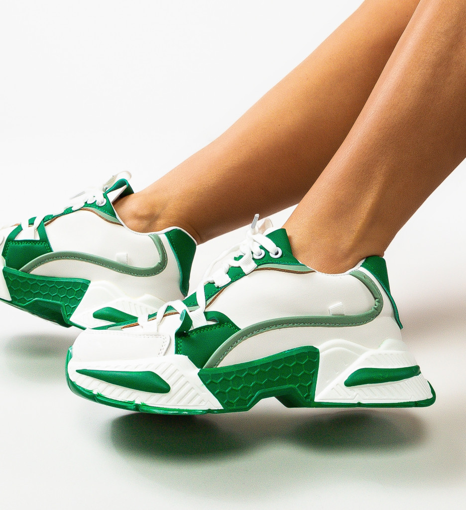 Sneakers Dama Verzi Confort Sport - Silvestra