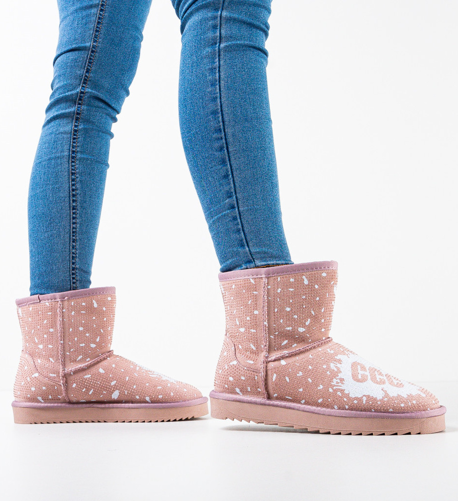 Cizme Tip Ugg Forrest Roz - Confort și Stil - imagine 3