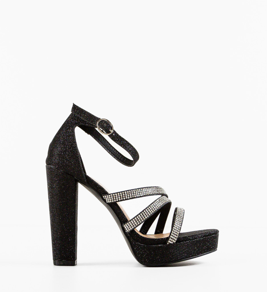Sandale cu toc Mikol Negre - Eleganță și Stil - imagine 4