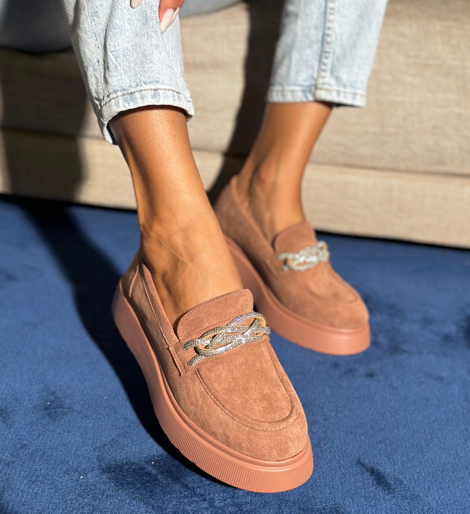 Pantofi Casual Dama Hallel Camel - Confort Stil