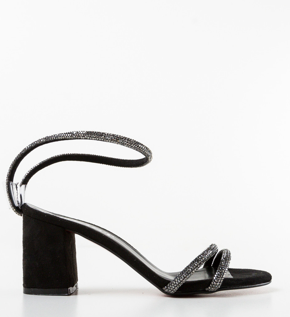 Sandale cu Toc Anody Negre - Eleganță Asigurată - imagine 5