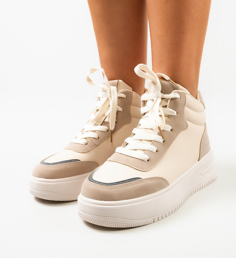 Sneakers Dama Sedio Bej | Confort și Stil - imagine 3