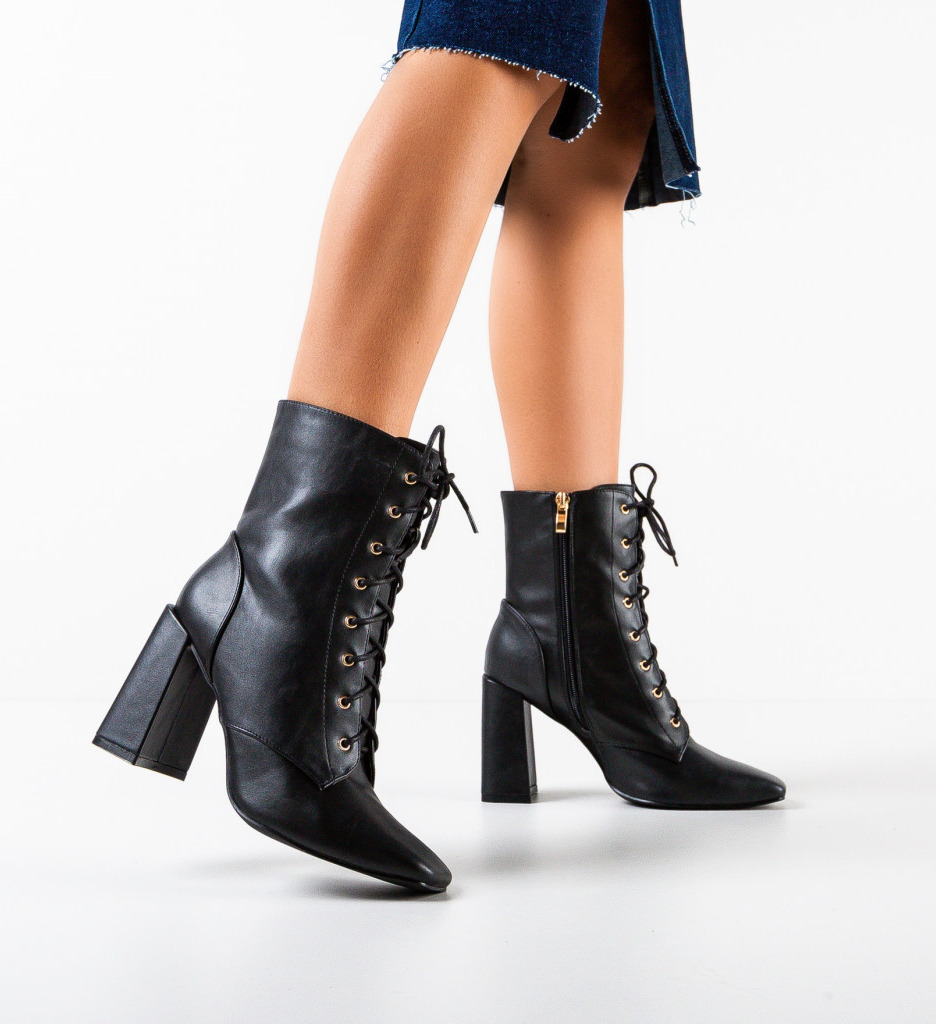Botine Dama Rupert Negre - Stil si Confort - imagine 2
