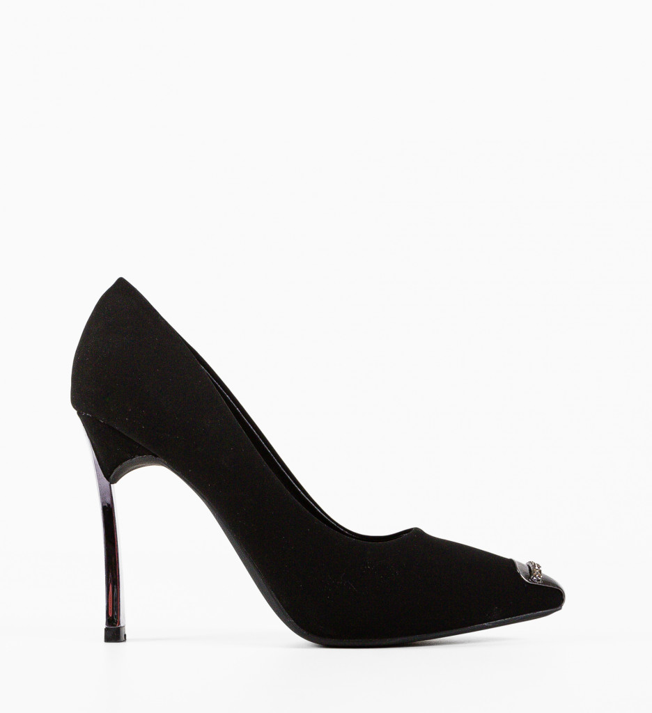 Pantofi Corall Negri Eleganți cu Toc Înalt - imagine 9