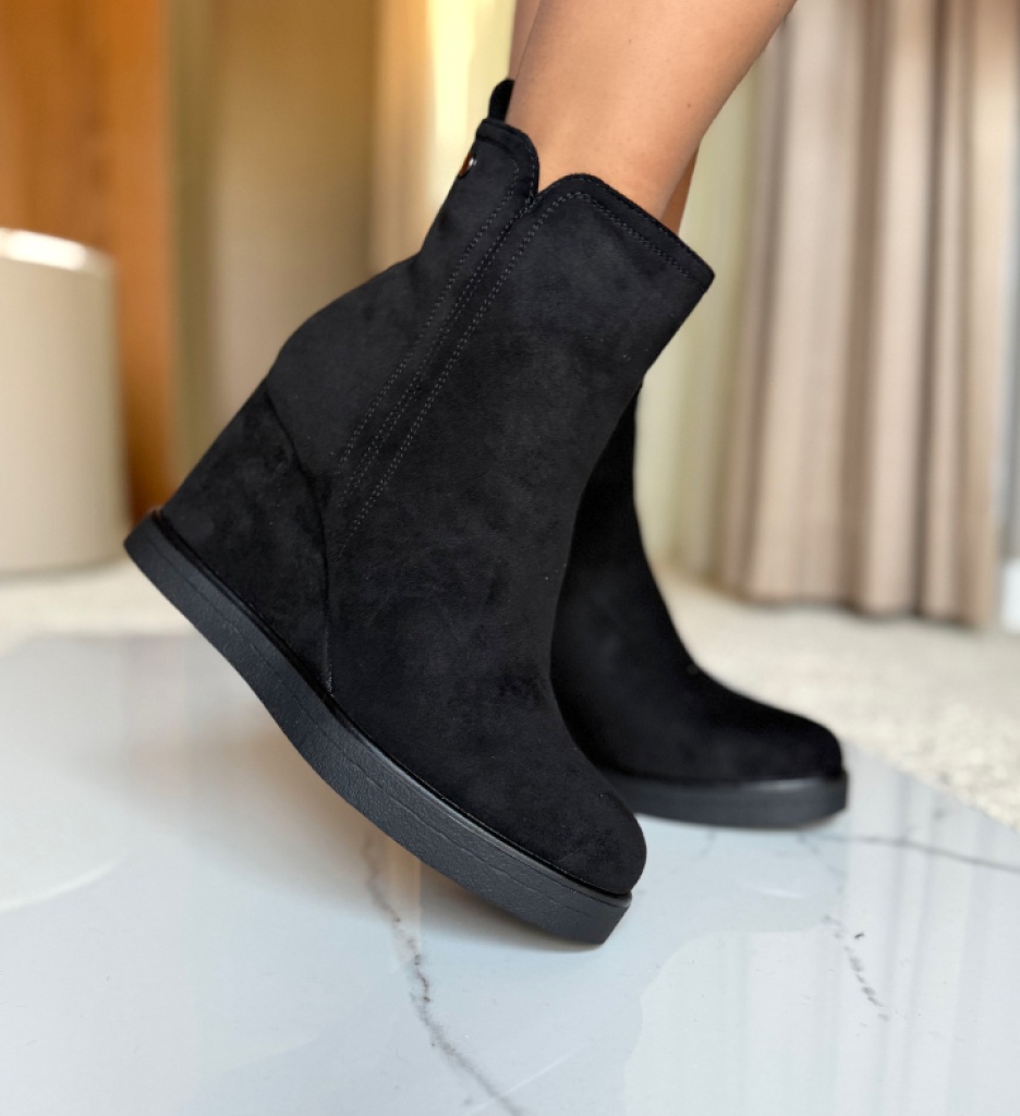 Botine Dama Bozzy Negre - Eleganță și Confort