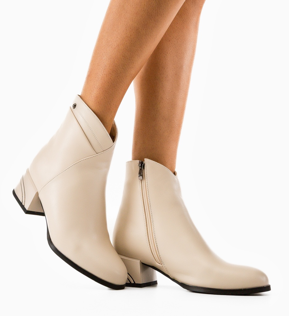 Botine Dama Kusat Bej - Confort și Eleganță - imagine 2