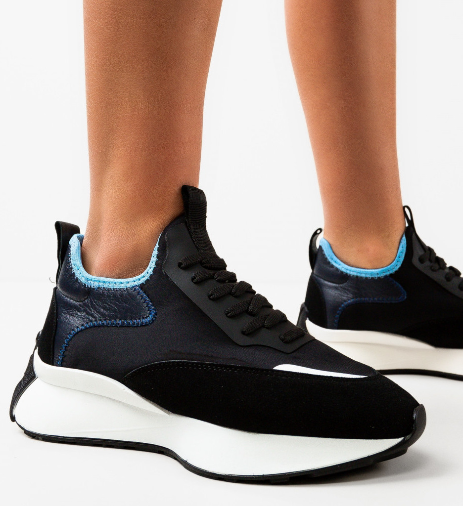 Sneakers Dama Londan Negri | Confort și Stil Urban - imagine 2