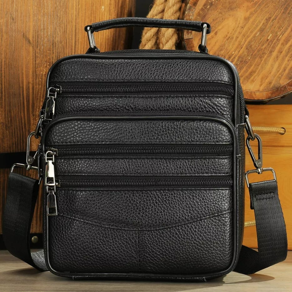 Geanta Umar Barbati Piele Naturala | Oem Elio - imagine 3