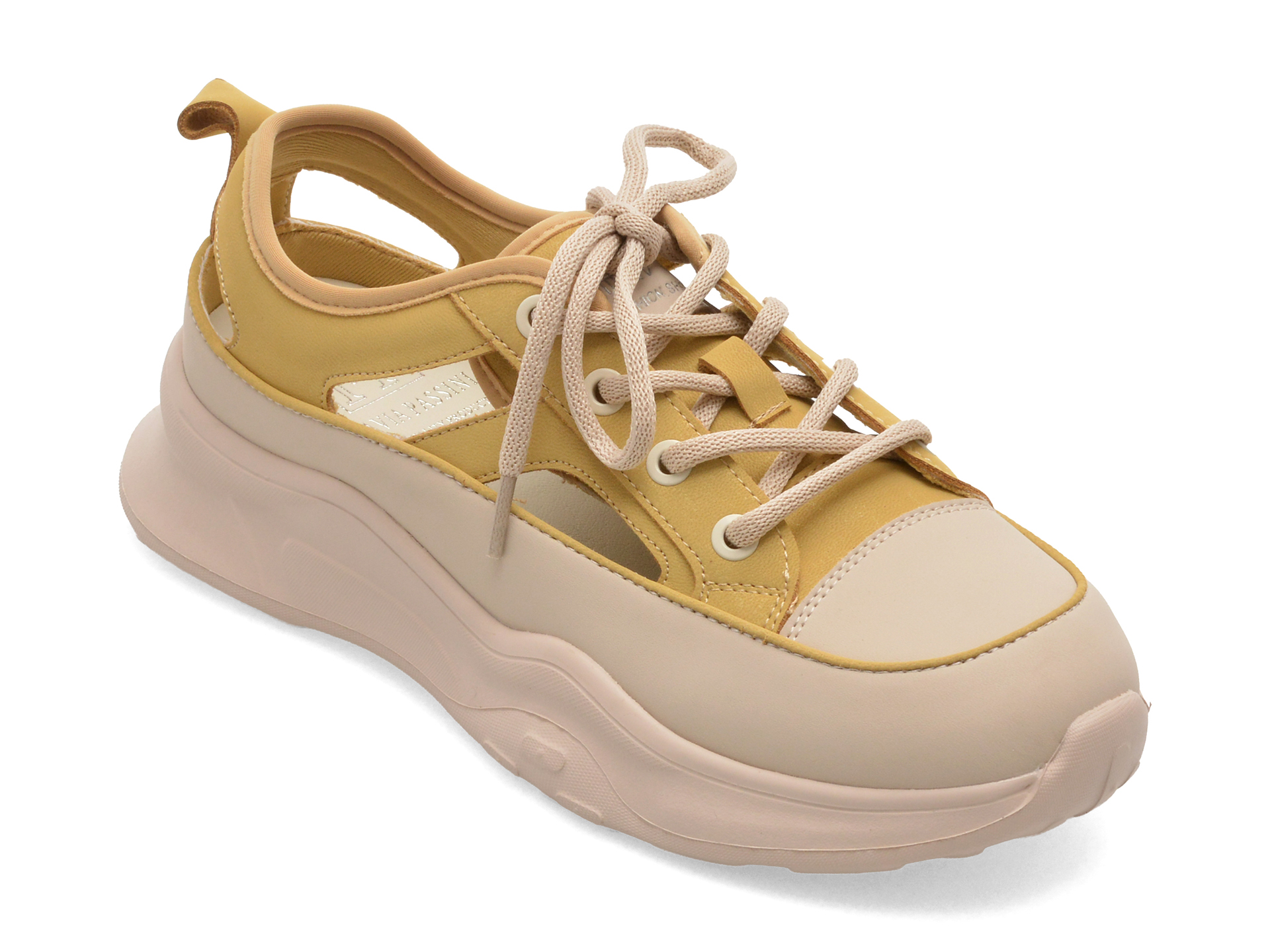 Pantofi Sport Flavia Passini Galbeni Piele Ecologica