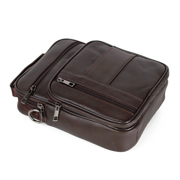 Geanta barbati Pfy Leon GT953 din piele naturala, maro inchis - imagine 4