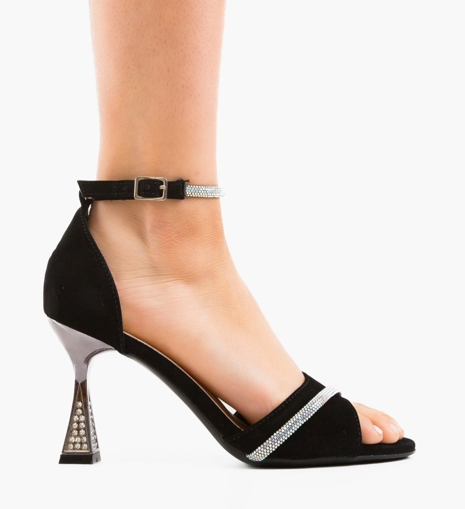 Sandale Dama Mrako Negre cu Toc Elegant - imagine 6