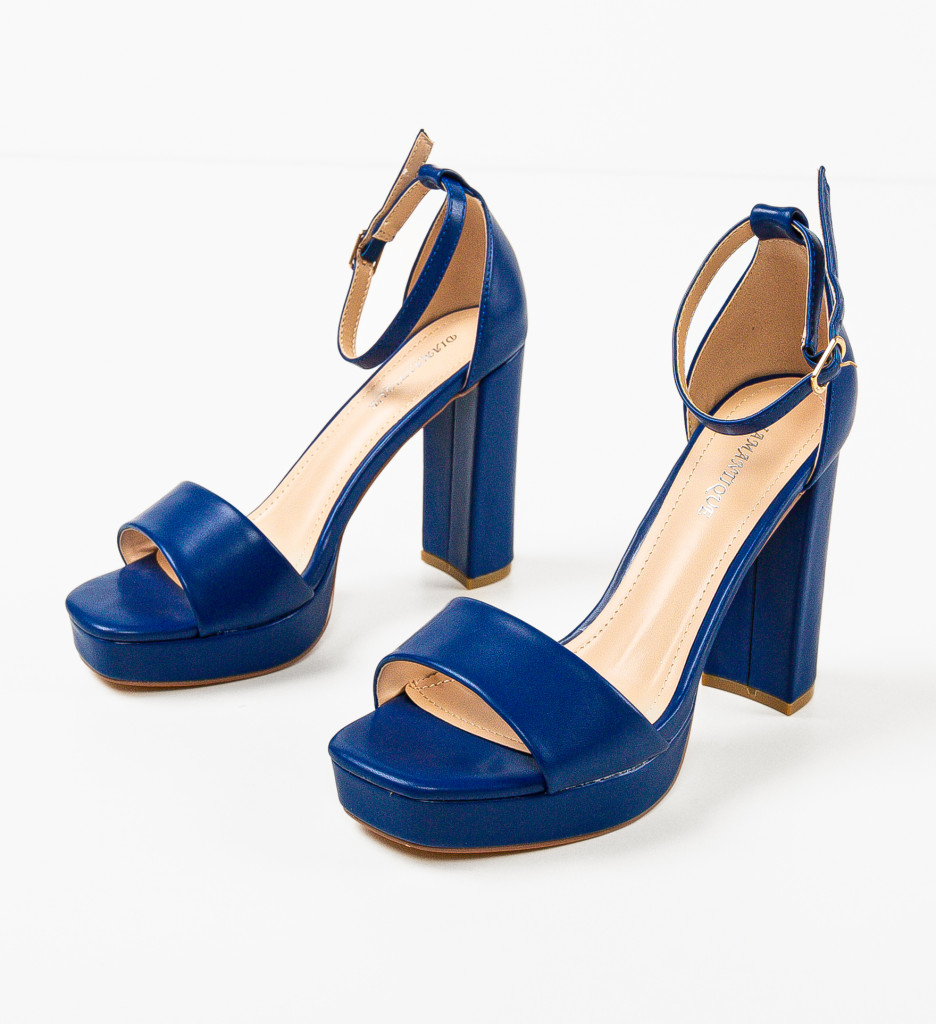 Sandale Toc Abimbo Bleumarin Elegante - imagine 5