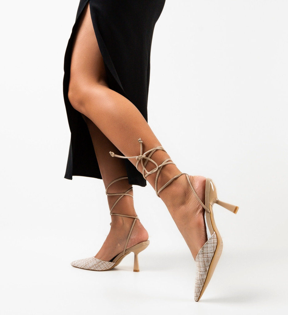 Pantofi cu Toc Steele Bej | Stil și Eleganță - imagine 3