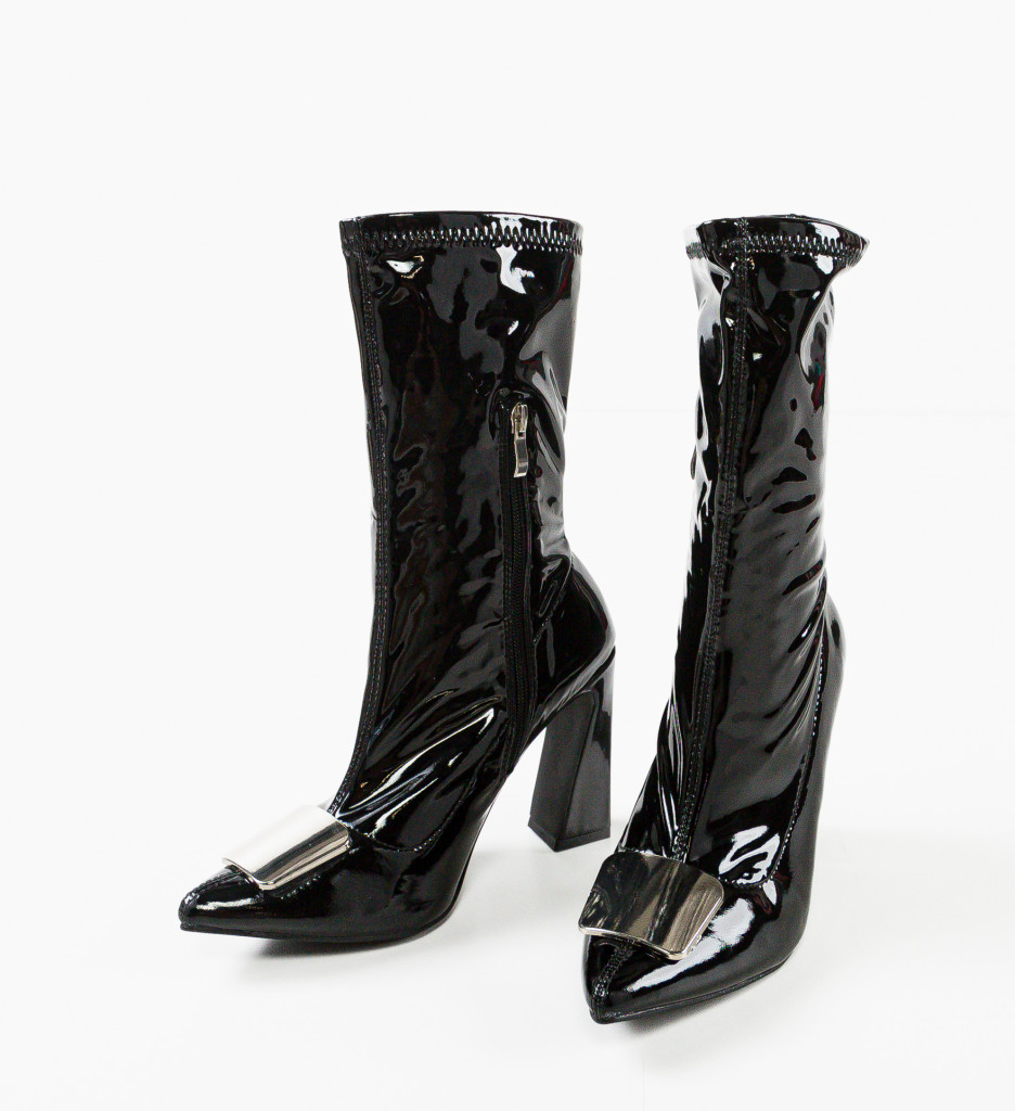 Botine Dama Ilenia Negre - Eleganță și Stil - imagine 8