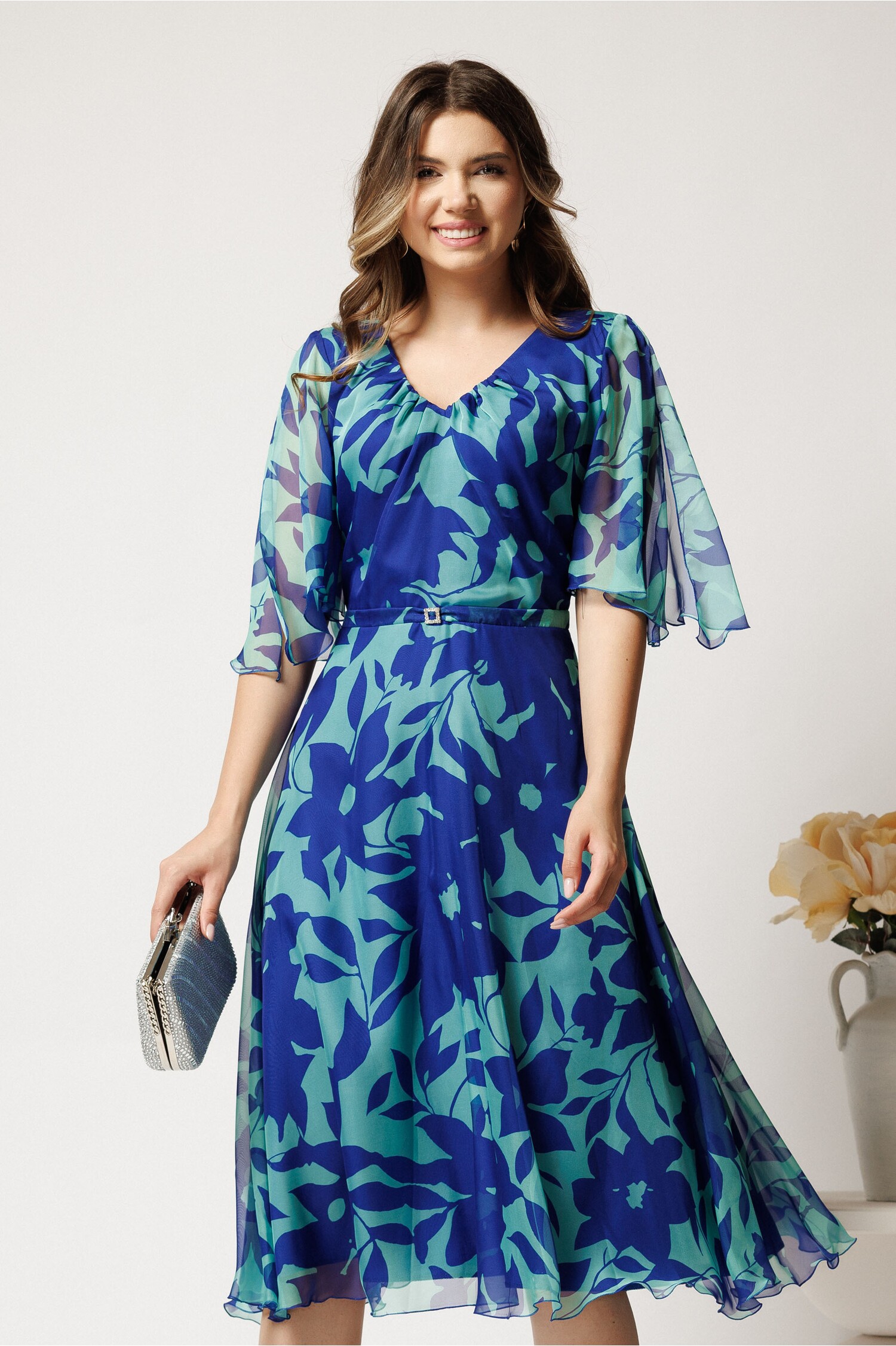 Rochie Midi Verde Mint Viada - Eleganță Vapoasă
