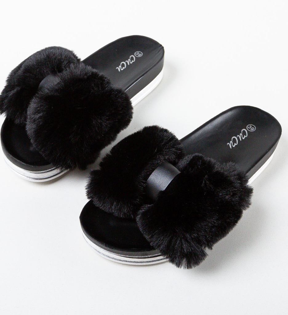 Papuci Dama Anil Negri | Confort și Eleganță - imagine 7