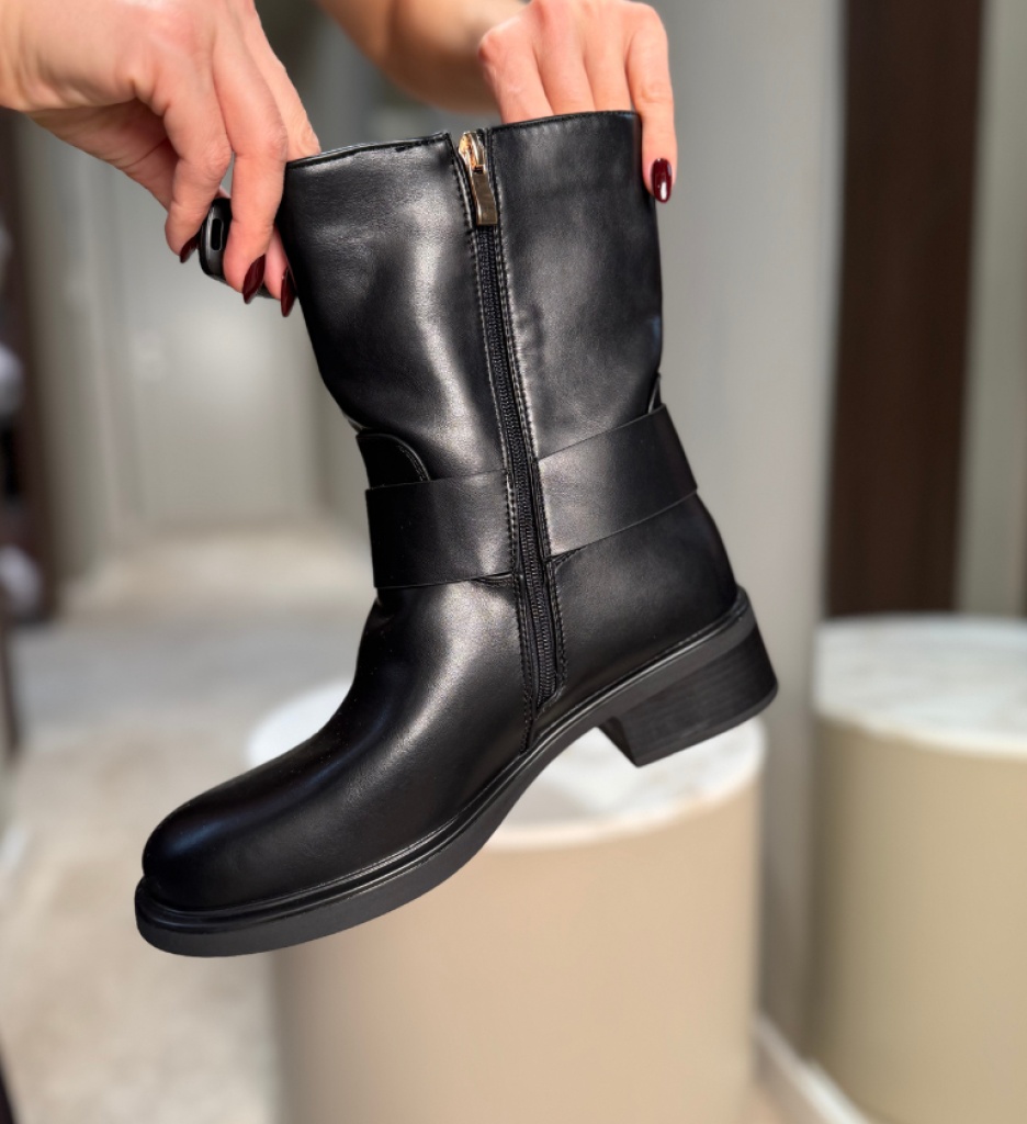 Ghete Dama Barney Negre | Depurtat | Stil și Confort - imagine 8