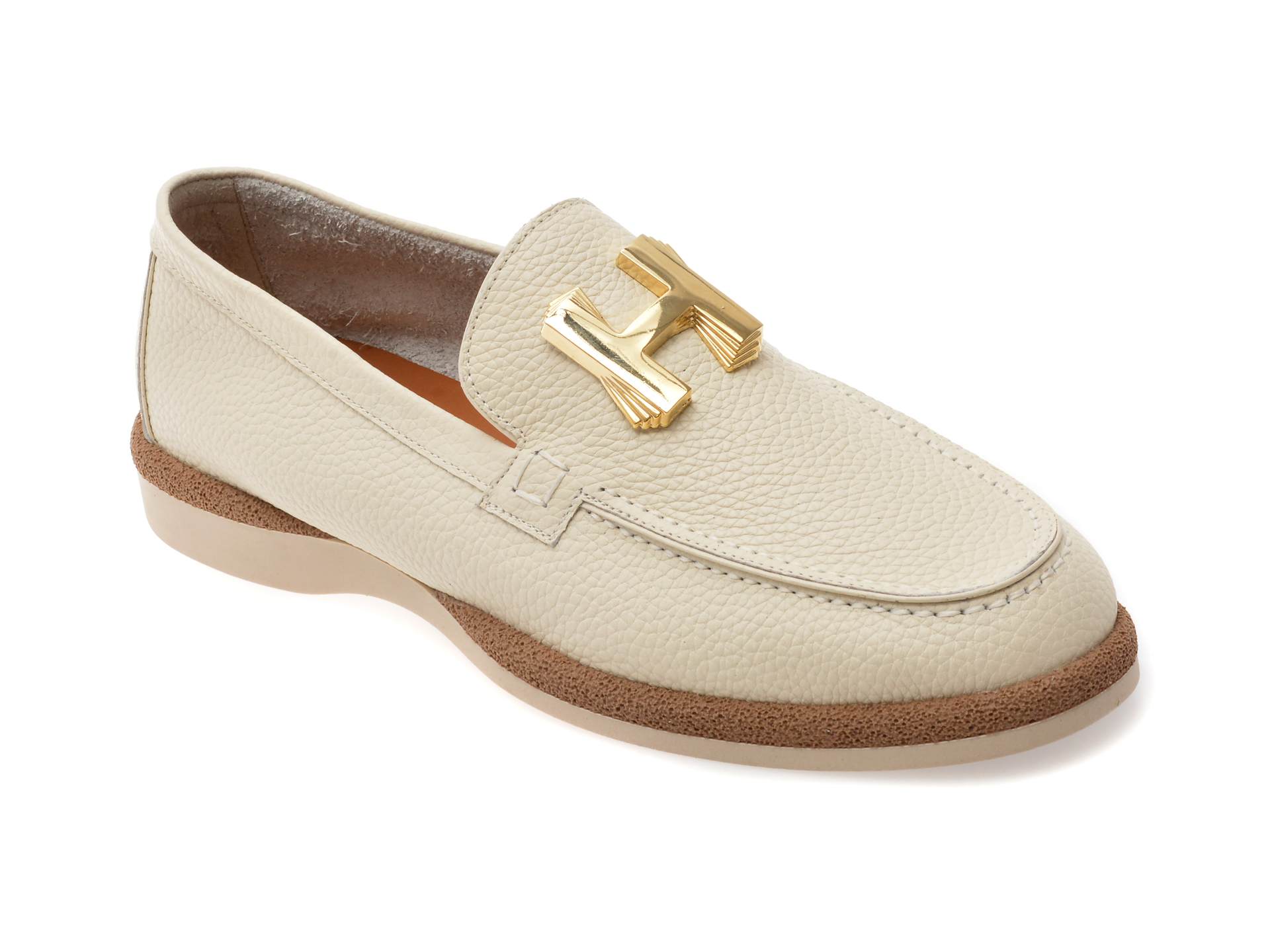 Mocasini EPICA Bej Piele Naturala | Eleganță
