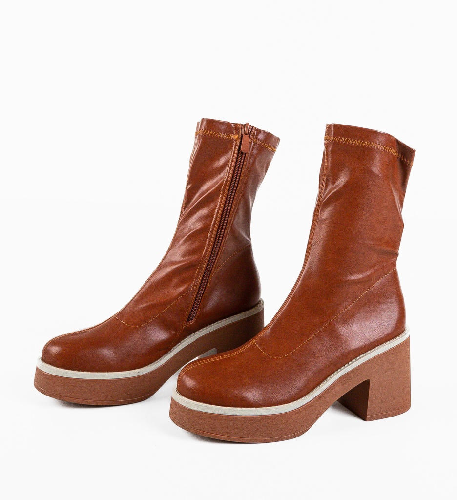 Botine Dama Naom Camel - Eleganță și Confort - imagine 8