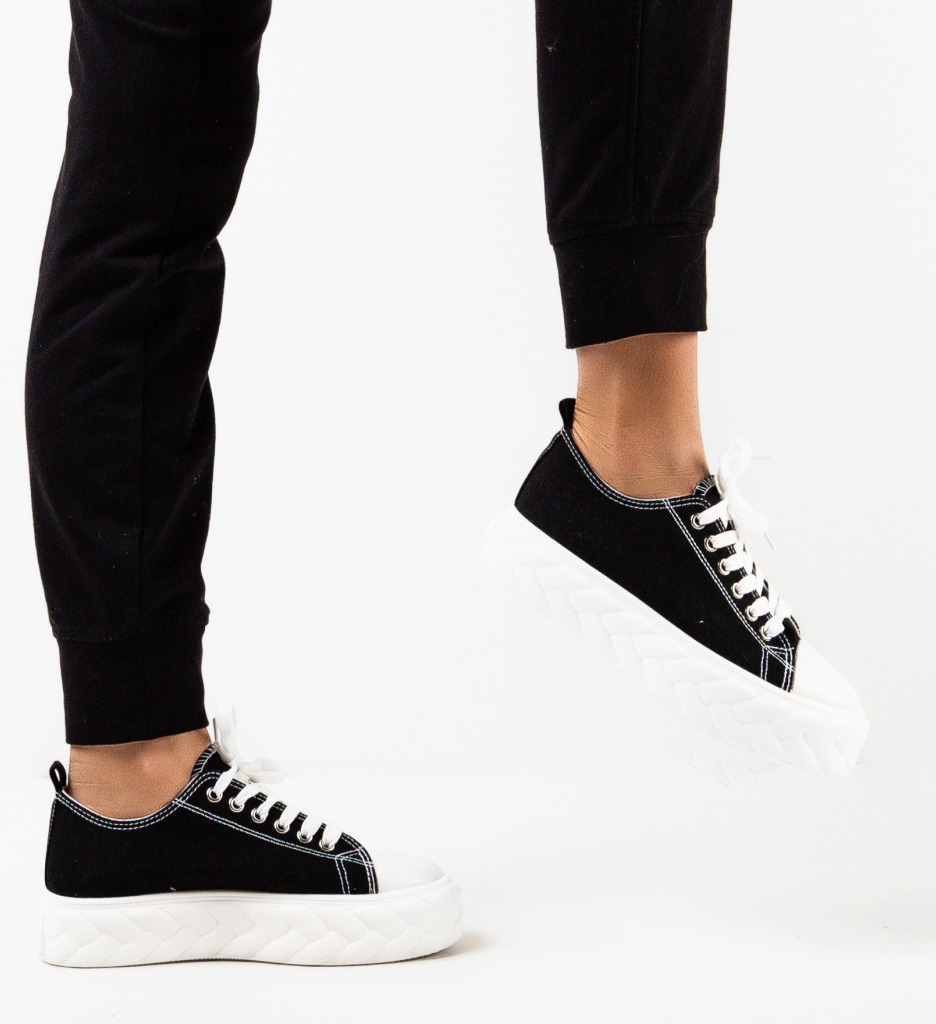Sneakers Rogers Negri Dama - Confort și Stil - imagine 2