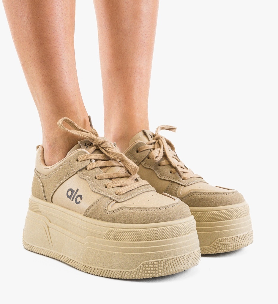 Sneakers Dama Dareva Khaki - Confort Stilat - imagine 2