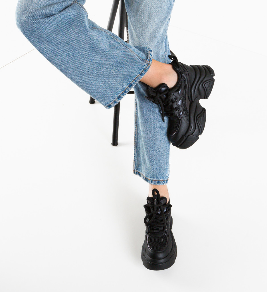 Sneakers Yemme Negri | Confort și Stil Urban - imagine 2