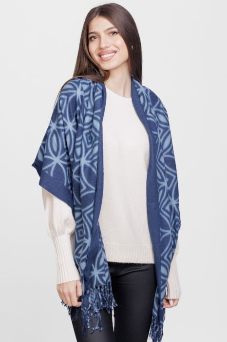 Esarfa Casmir Geometrica Bleu | Shopika - imagine 1