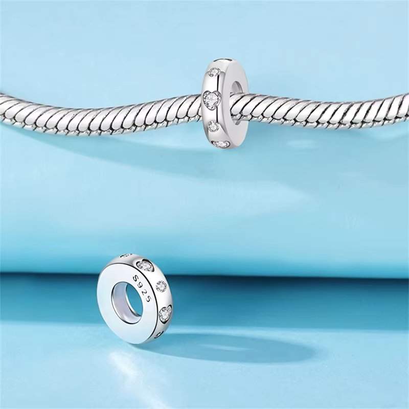 Charm Argint Delis Placat cu Rodiu - Eleganță Simplă - imagine 3